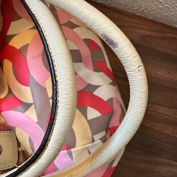 Coach Kristin Chain Link Signature Print Satchel - Picture 7 of 9